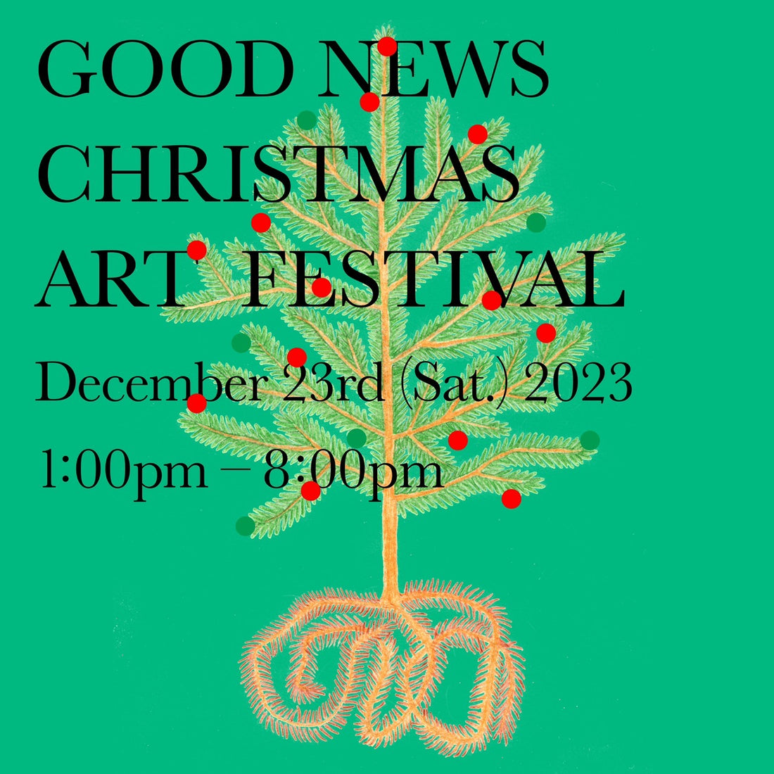 GOOD NEWS Christmas Art festival 12月23日開催決定！